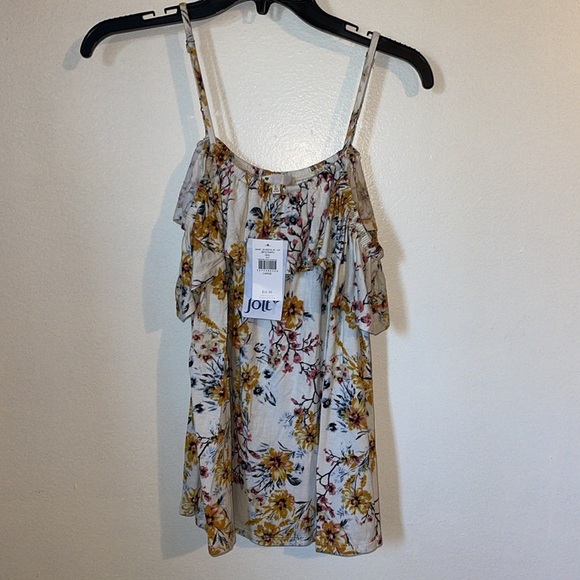 🌹NWT: JOLT FLORAL COLD SHOULDER TOP - Picture 3 of 10